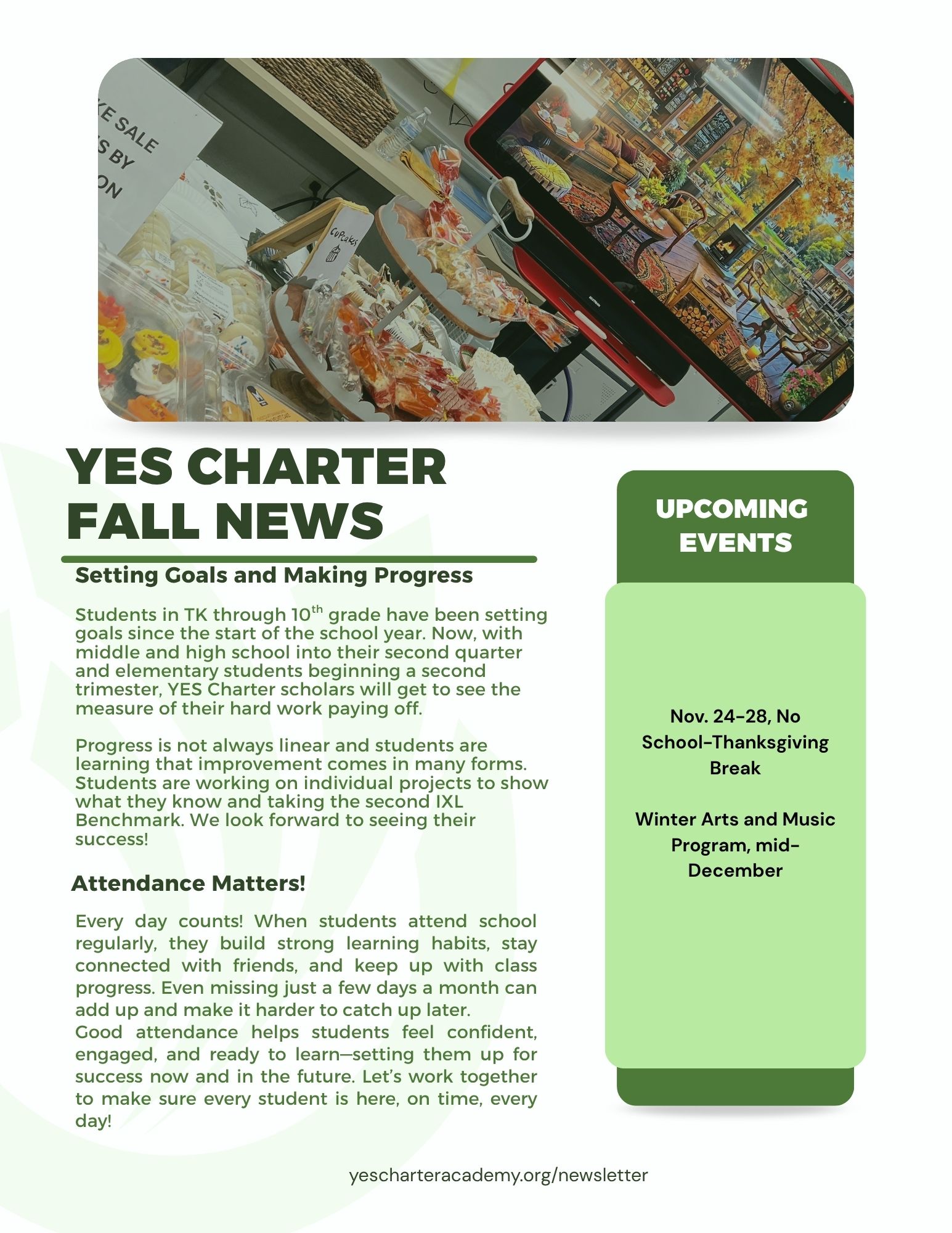 YES Fall Newsletter page 2