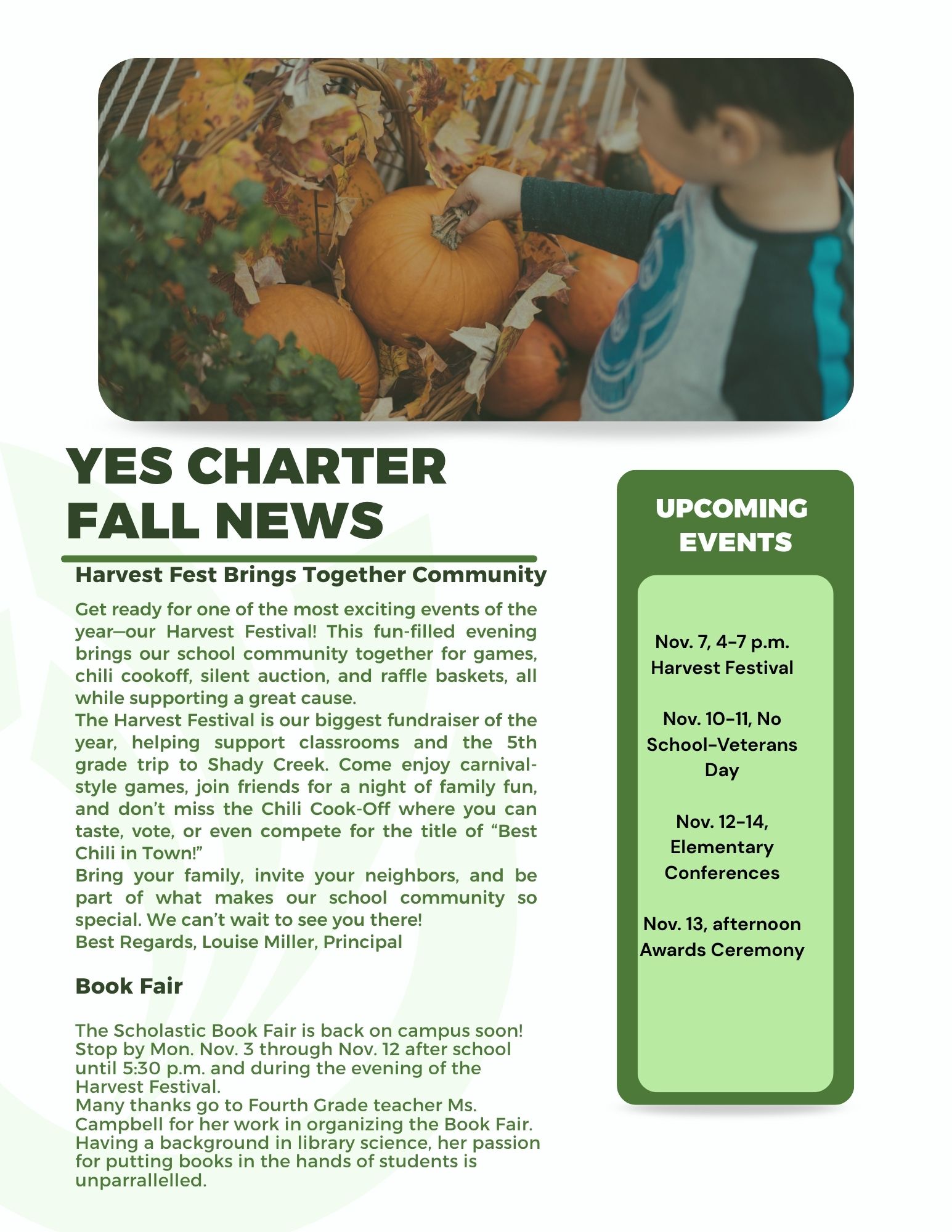 YES Fall Newsletter